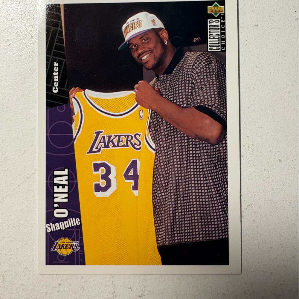 Shaquille O’Neal Lakers Trading card Upper Deck 1996- Mint- 1st yr on Lakers